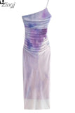 Purple Slip Bodycon Dress Women Ruched Tulle Long Dresses Women Summer Backless Sexy Dress Off Shoulder Night Party
