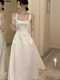 Elegant White Wedding Dancing Parties Dresses Women Fashion Sleeveless Black Formal Occasion Vestidos Summer