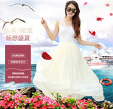 Women Chiffon Long Skirts 2020 Summer New Solid All-Match Beach Skirt Autumn Elegant Maxi Skirts Plus Size Black Blue Pink