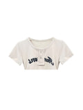 Women T-shirt Y2k Tees Girl Cute Sexy Streetwear Short Sleeve O-neck Letter Printed Cropped Tops Ladies Casual