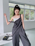 Summer Vacation Outfits Jumpsuit Women 2022 Romper Suspender Overalls Gray Designer Classy Jumpsuits Fashion