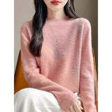Round Collar Half-Sleeve Tight Cover Sweater Five-Point Sleeve Top Female Knitting Bottom Flying Sleeve Half-High