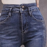 Flared Jeans Women High Waist Stretch Skinny Split Patchwork Denim Trousers Mujer Fashion Boot-Cut Pants Femme