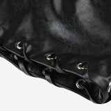 Grunge Faux Leather Mini