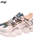 Sneakers Women Vulcanize Shoes Chunky Sneakers Reflective Platform Shoes Woman Basket Femme Dad Shoes Tenis