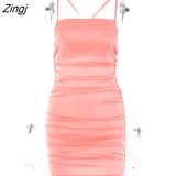 Diamond Chain New Dresses Women Backless Summer Sundresses Elegant Y2K Party Bodycon Women Vestidos Female Clothing
