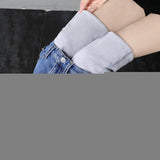 Warm Slim Fit Pencil Pants Women Thicken Fleece Skinny Jeans Pants For Women leisure High Waist Elastic Denim