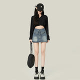 Blue Jean Skirt For Women Sexy 2023 Summer Korean Fashion Female Mini Black Short Denim Skirt High Quality Casual