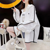 Design White Black Sunscreen Clothing Women's Summer Jacket UV Protection Ice Silk Breathable Thin Hooded Casual