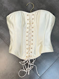 2022 Summer New Collection Sleeveless Drawstring Bandage Strapless Beige Sexy Slim Tank Top Women