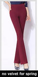 Office skinny Women Pants Trousers Zipper High Waist Pocket Flare pants formal OL Office Career Capris Work Wear