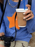 Star Pattern Semi Sheer Knit Top- Outfit
