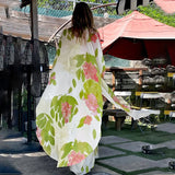 Zebra Pattern White Chiffon Tunic Plus Size Sexy Beach Wear Kimono Summer Clothing For Women Tops and Blouses Shirts