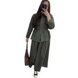 2025 New Women's Button Pocket Solid Color Half-Dress Skirt Fashion Suit