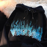 Women Coat Sweatshirts Winter Autumn streetwear Printed Closure Hoodies Pockets 90s Vintage Graphic Y2K Aesthetic