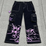 Street Fashion Black Jeans Men Y2K New Harajuku Style Hip Hop Straight Baggy Jeans Unisex Casual Joker Wide Leg