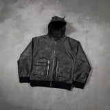 Retro Half-Necked Jacket Men's And Women's Young Lattice Double Hat