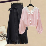 Women Sets Mesh Patchwork Slash Neck Tops + Asymmetric Skirt 2 Piece Suit Female Party Suits Elegant Casual Two Piece