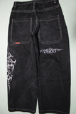Color Multi-pocket Loose Jeans Women High Street Retro Hip-hop Wide-leg Pants Casual Straight High-waisted Jeans Women
