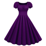 Summer Casual Dress Vintage Rockabilly 50's Women Jurken Party Swing Vestidos Black Red Pinup Short Audrey Hepburn