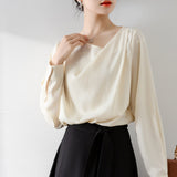 Temperament Commuter Long-Sleeved Shirt Woman In The Fall Of 2025 New Design Collared Collared