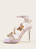 Zingj New Bow With Crystal And High Heel Sandals LZ-73 In Stock-Outfit