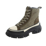Women's 2021 New Summer Thin Zebra Pattern High-Top Women's Raise the Bottom Platform Dad Canvas