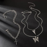 Butterfly Multi-layer Necklace- Outfit