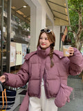 Glove Style Candy Color Down Jacket Female Short Style 2024 Winter Fashion Dopamine Small Bread Clothes Coat Tide-Outfit