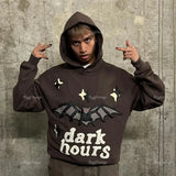 Harajuku High Street Gothic Foaming 3D Print Hoodies Men Punk Rock Loose Sweatshirt Unisex Casual Joker Pullover Hoodie