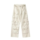 Washed Cargo Pants Y2k Retro High Street Fashion High Waist Casual Pants Couple Harajuku Simple Mopping Pants