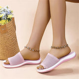 summer new spot one word knitted sponge cake thick bottom sandals and slippers women's large size sandals and
