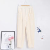 Pants Warm Trousers Women Corduroy Autumn Winter 2023 Thick Pants Casual Solid Fleece Inside Elastic Waist