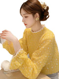 Floral Shirt Female Spring Small Wearing French Temperament Wooden Ear Tops 2025 New Beautiful
