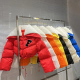 2022 Winter Long Sleeve Lambswool Sailor Collar Short Cotton Coat Women Drawstring F Letter Jacket