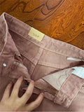 Women Pink Jeans High Waist Vintage Straight Baggy Pants Streetwear Korean Version Style Fashion Wide Leg Denim Mopping