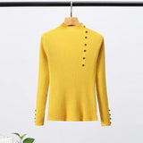 Solid Color Bottoming Sweater Women Fashion Simple Long Sleeve Slim Knit Sweater Pullover Female 2021 Spring