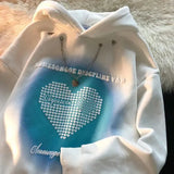 Love Chain Hoodies Women Y2K Sweatshirt Oversized Clothing Korean Style Harajuku Streetwear Summer Kawaii Crop Tops