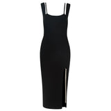 Women Beading Bandages Dress 2022 New Sexy Spaghetti Strap Bodycon Clothes Celebrity Party Club