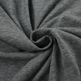 Contrast Color Breasted U Neck Long Sleeve Tee-Outfit