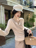 Xixi 2025 Autumn White Label New Temperament Collared Haired Shirt Lady 100 On Top Women