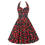 Print Vintage Dress Women 2021 Summer Pin Up Sundress 50s 60S Rockbility Robe Femme Sexy A-Line Party Dress Vestidos