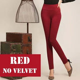 Autumn Winter Plus Thick Velvet warm Leggings Elastic High Waist Pants female Slim Women's Casual Pants female