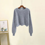 Winter Warm Clothes Three Piece Set Women Outfits Office Ladies Elegant Woolen Coats+knitted Sweater+wool Harem Pants