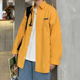 White Purple Shirt Harajuku Oversize Long Sleeve Korean Style Casual Women Blouse Button Up Spring Autumn 2021