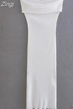Off Shoulder Knitted Dresses For Women Striped Midi Bodycon Dress Women Black White Sexy Long Dress Woman Summer