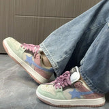 Aesthetic Star Patchwork SneakersOutfit