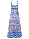 Zingj Southeast Asia New Small Flower Wave Sling Skirt High-End Temperament A-Line