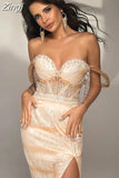 V Neck Slim Midi Dress Luxury Beaded Sequin Glitter Backless Skinny Mini Dress Spaghetti Strap Bodycon Split Celebrity