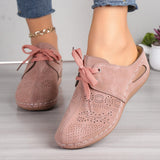 Summer Bag Head Half Slippers With Slope And Women's Cool Drag Large-Size Hollow
